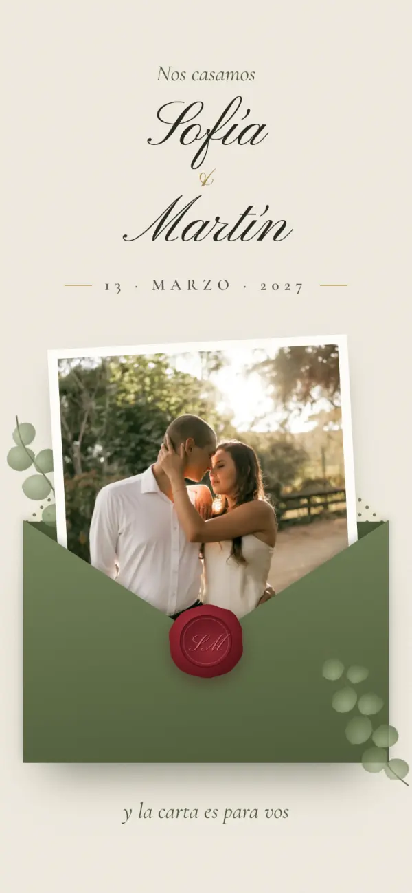 El diseño Papel y lacre: con su foto